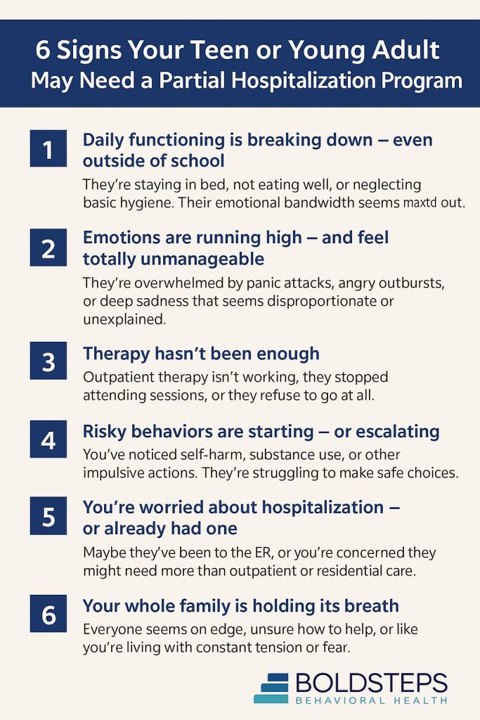 Young Adult May Need a Partial Hospitalization Program